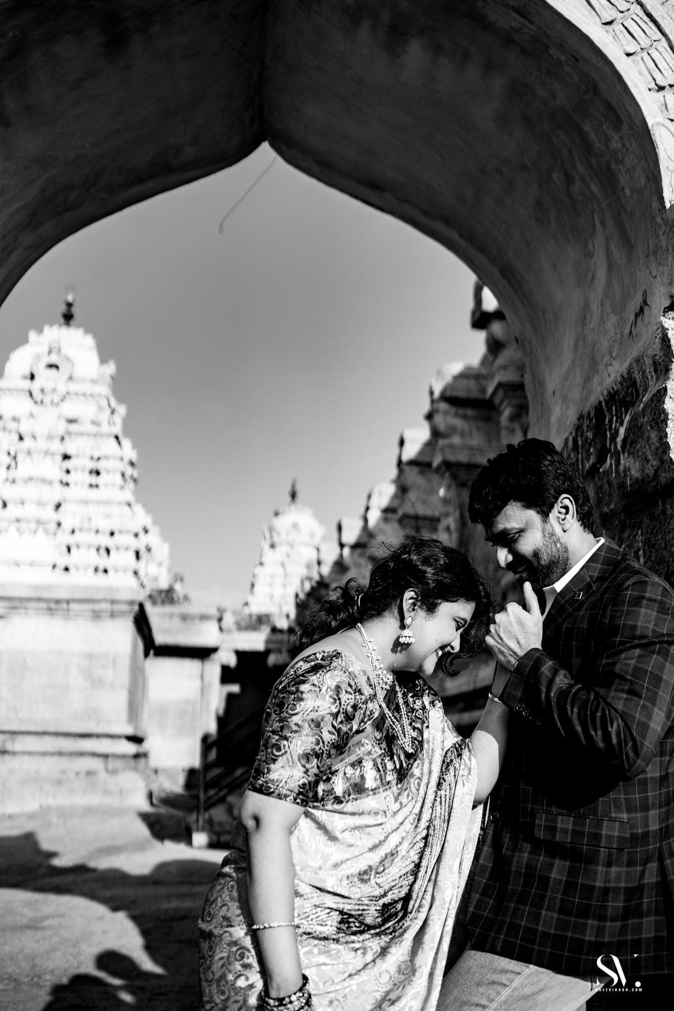 Pre-wedding photography at Lepakshi Temple — candid couple shoot by Sree Vikash