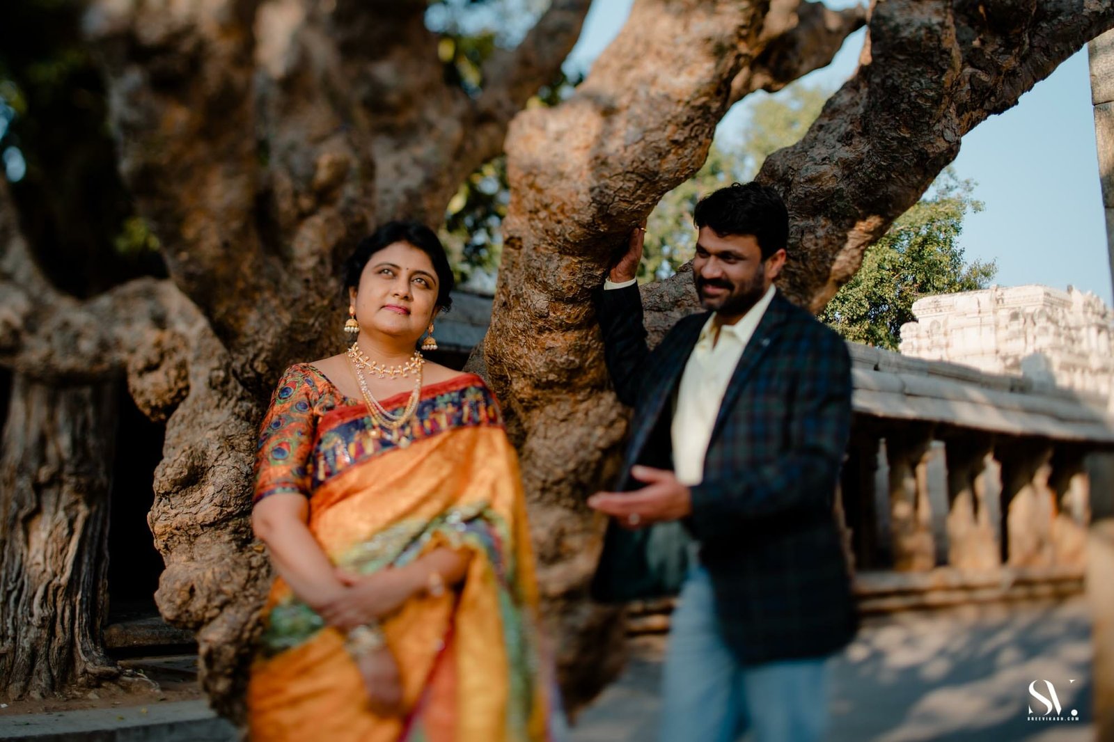 Pre-wedding photography at Lepakshi Temple — candid couple shoot by Sree Vikash